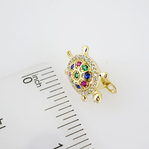 E2032 Earrings - Aretes - Zircon Stone - 14K Real Color