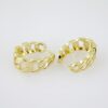 E2034 Earrings - Aretes - Plain - 14K Real Color - Image 2