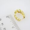 E2034 Earrings - Aretes - Plain - 14K Real Color - Image 3