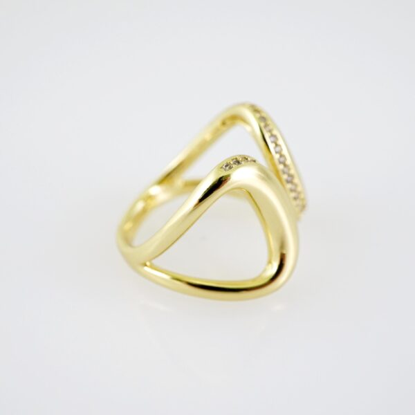 R699 RING - ANILLO - Zircon Stone - 14K Real Color - AJUSTABLE
