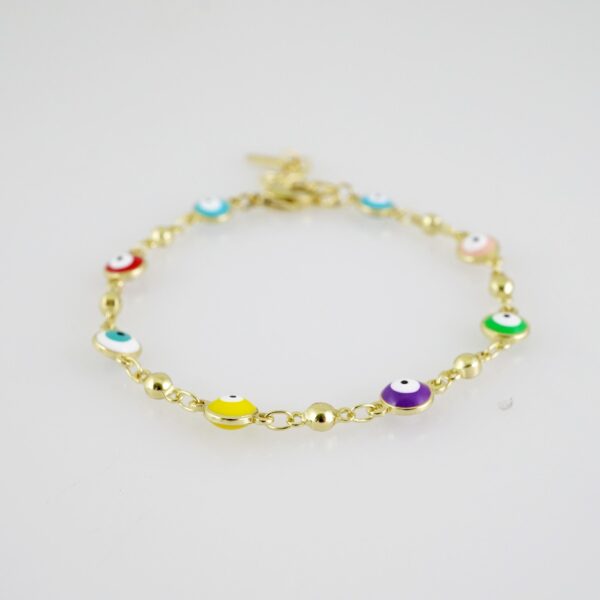 B1410 Bracelet - Pulseras - Plain - 14K Real Color - OJITOS