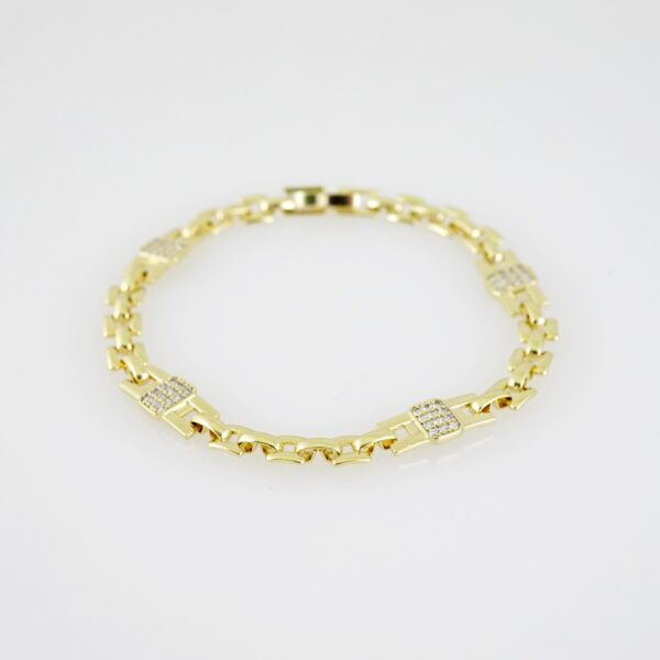 B1411 Bracelet - Pulseras - Zircon Stone - 14K Real Color