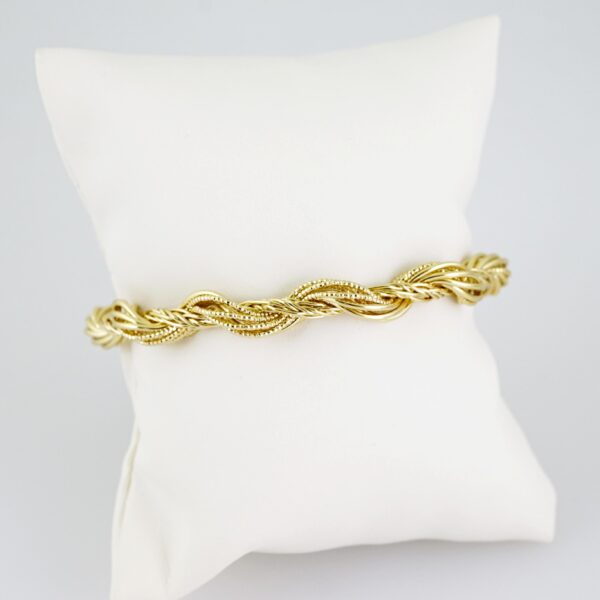 P380 Bangle - Pulsos - 14K Real Color - Zircon Stone