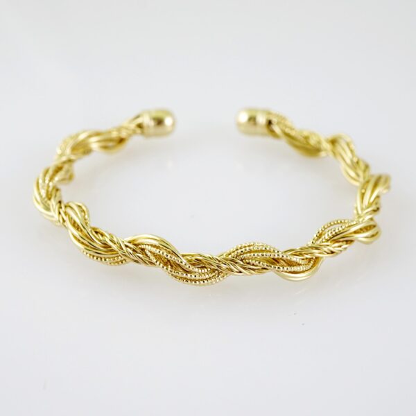 P380 Bangle - Pulsos - 14K Real Color - Zircon Stone