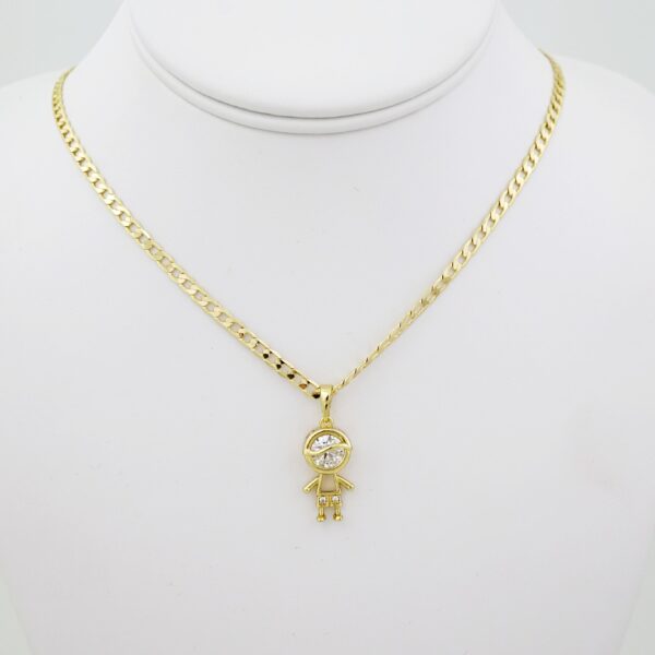 SET1533 Cadenas & Colgantes - Chain - Pendants -  14K Real Color - Zircon Stone - 3mmX45cm