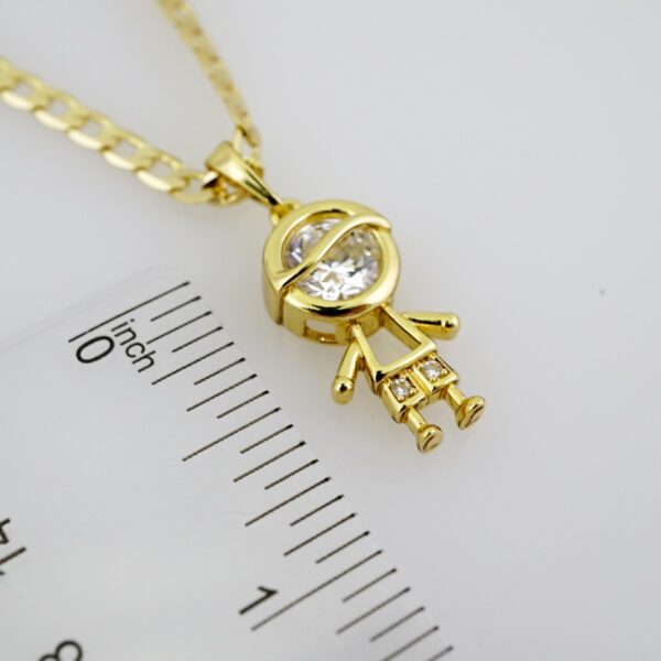 SET1533 Cadenas & Colgantes - Chain - Pendants -  14K Real Color - Zircon Stone - 3mmX45cm