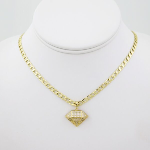 SET1534 Cadenas & Colgantes - Chain - Pendants -  14K Real Color - Zircon Stone - 4mmX50cm