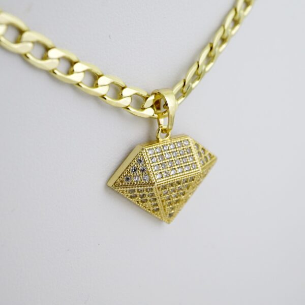 SET1534 Cadenas & Colgantes - Chain - Pendants -  14K Real Color - Zircon Stone - 4mmX50cm