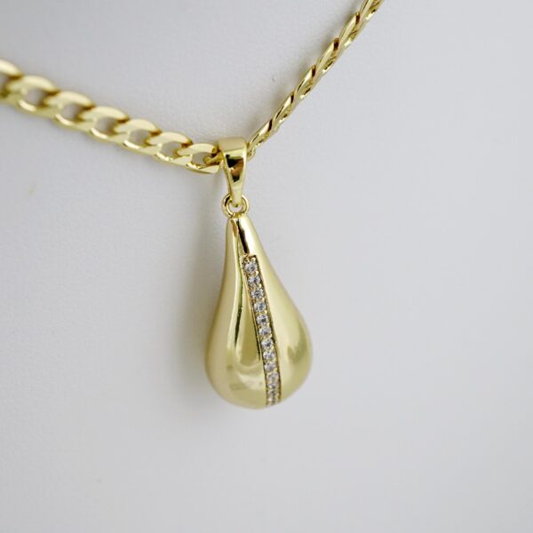 SET1536 Cadenas & Colgantes - Chain - Pendants -  14K Real Color - Zircon Stone - 3mmX45cm