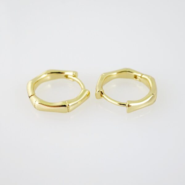 E2055 Earrings - Aretes - Zircon Stone - 14K Real Color - Image 2