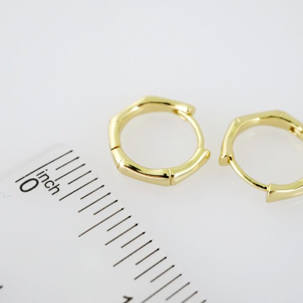 E2055 Earrings - Aretes - Zircon Stone - 14K Real Color - Image 3