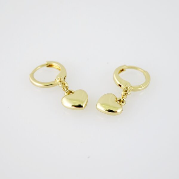 E2056 Earrings - Aretes - Plain - 14K Real Color