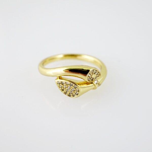 R701 RING - ANILLO - Zircon Stone - 14K Real Color