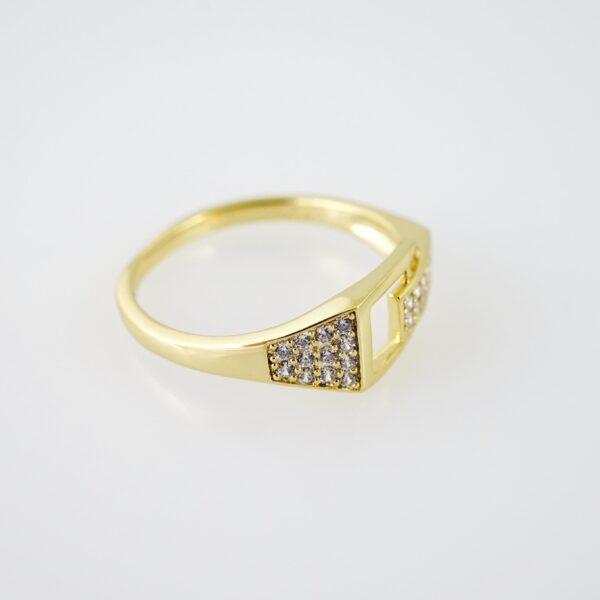 R702 RING - ANILLO - Zircon Stone - 14K Real Color - Image 2