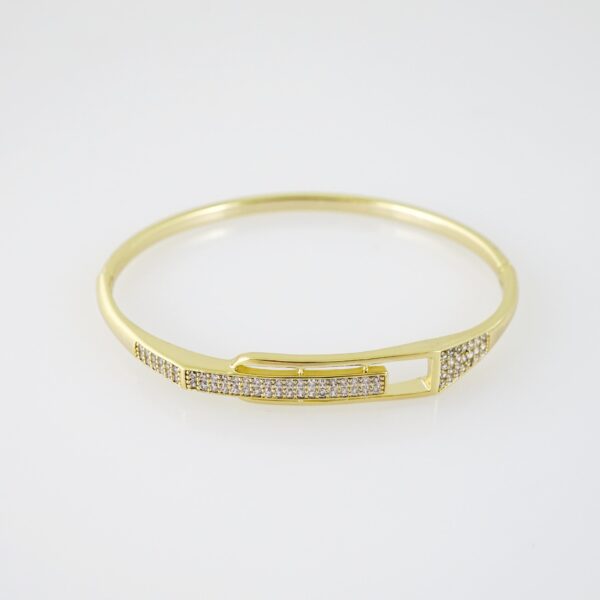 P382 Bangle - Pulsos - 14K Real Color - Zircon Stone - Image 2