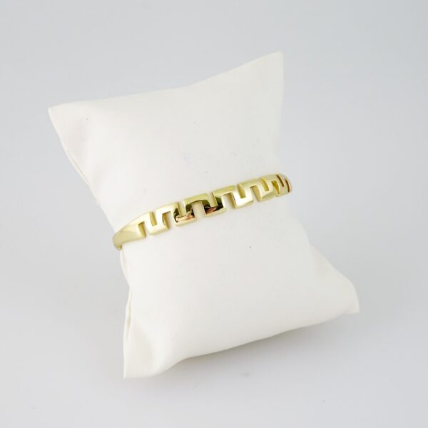 P383  Bangle - Pulsos - 14K Real Color - Zircon Stone