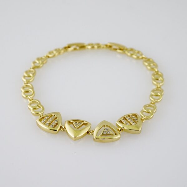 B1414 Bracelet - Pulseras - Zircon Stone - 14K Real Color - Image 2