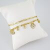 B1415 Bracelet - Pulseras - Zircon Stone - 14K Real Color