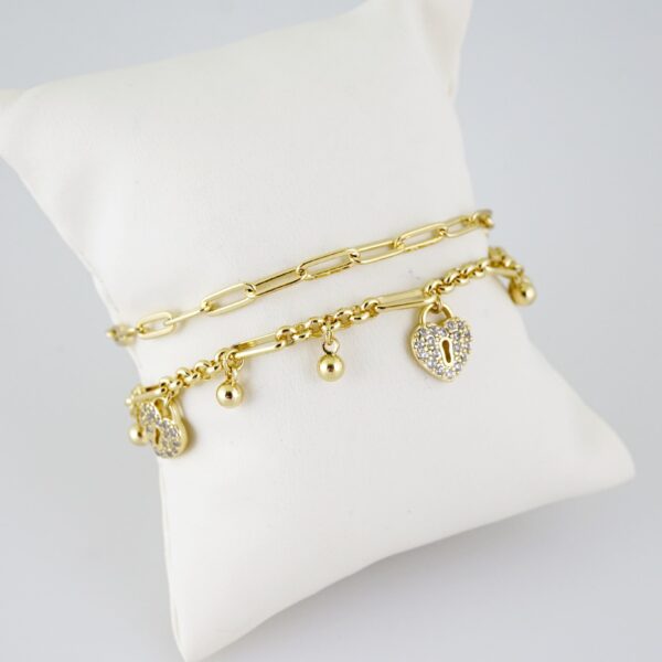 B1415 Bracelet - Pulseras - Zircon Stone - 14K Real Color
