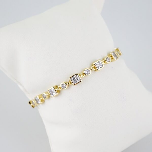 B1416 Bracelet - Pulseras - Zircon Stone - 14K Real Color