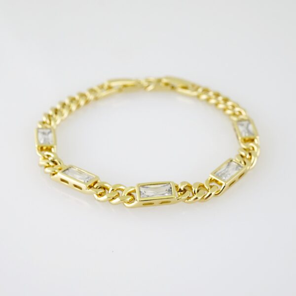 B1421 Bracelet - Pulseras - Zircon Stone - 14K Real Color - Image 2