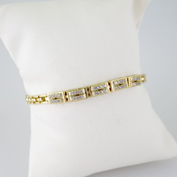 B1422 Bracelet - Pulseras - Zircon Stone - 14K Real Color