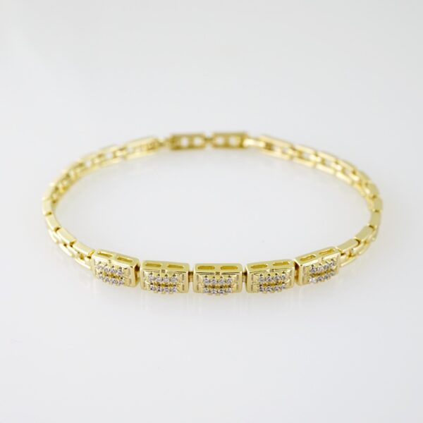 B1422 Bracelet - Pulseras - Zircon Stone - 14K Real Color