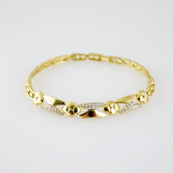B1423 Bracelet - Pulseras - Zircon Stone - 14K Real Color - Image 2