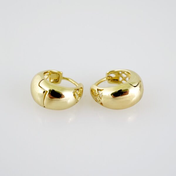E2059 Earrings - Aretes - Plain - 14K Real Color