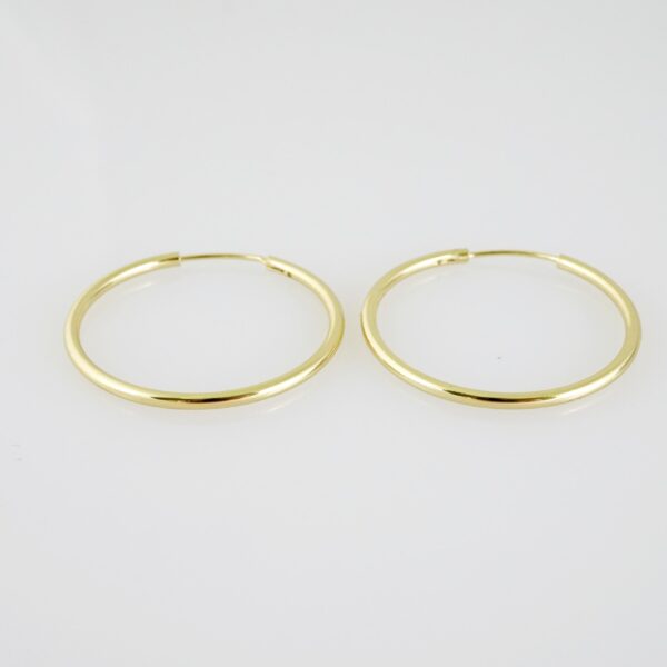 E2060 Earrings - Aretes - Plain - 14K Real Color