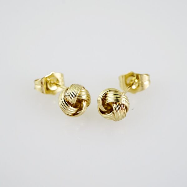 E2065 Earrings - Aretes - Plain - 14K Real Color