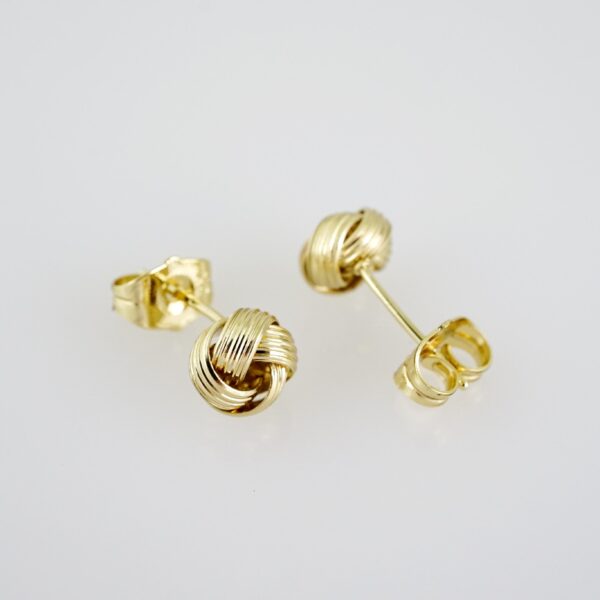 E2065 Earrings - Aretes - Plain - 14K Real Color