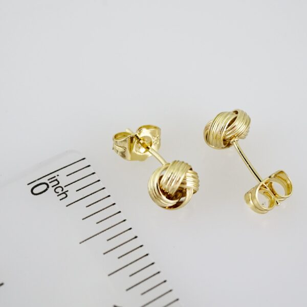 E2065 Earrings - Aretes - Plain - 14K Real Color