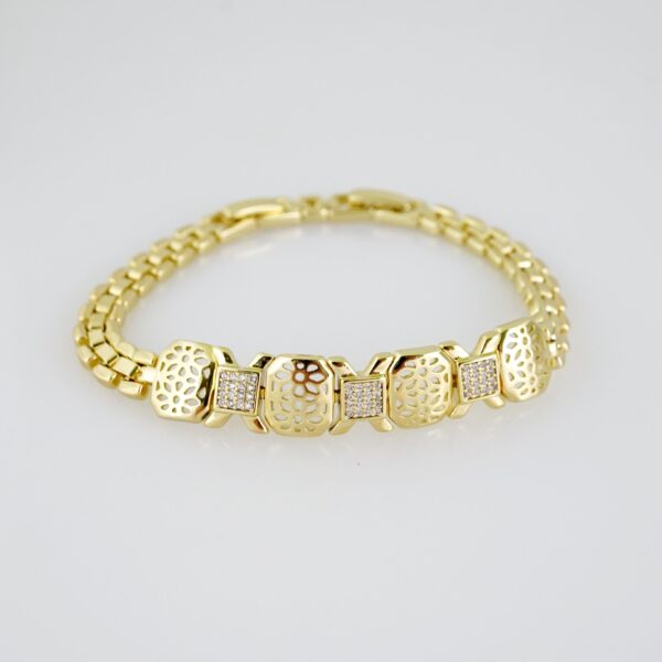 B1443 Bracelet - Pulseras - Zircon Stone - 14K Real Color
