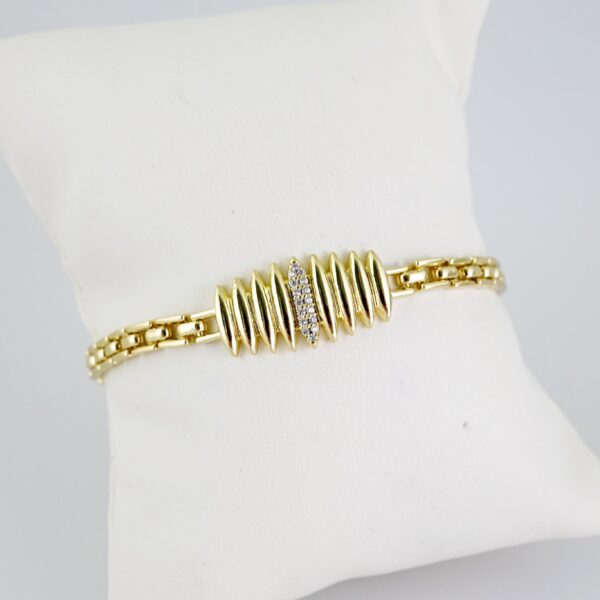B1445 Bracelet - Pulseras - Zircon Stone - 14K Real Color