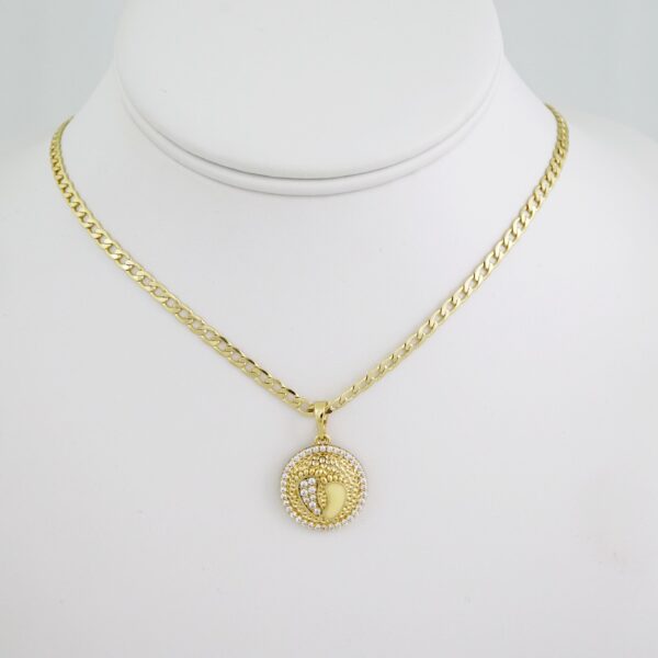SET1546 Cadenas & Colgantes - Chain - Pendants -  14K Real Color - Zircon Stone - 3mmX60cm