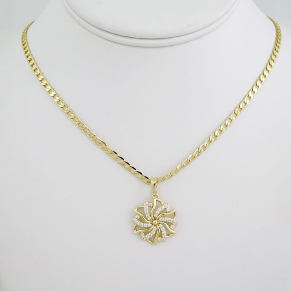 SET1547 Cadenas & Colgantes - Chain - Pendants -  14K Real Color - Zircon Stone - 3mmX60cm