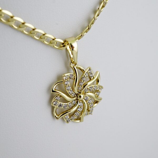 SET1547 Cadenas & Colgantes - Chain - Pendants -  14K Real Color - Zircon Stone - 3mmX60cm