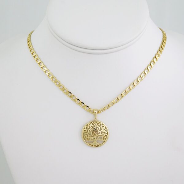 SET1548 Cadenas & Colgantes - Chain - Pendants - Plain - 14K Real Color - 4mmX50cm