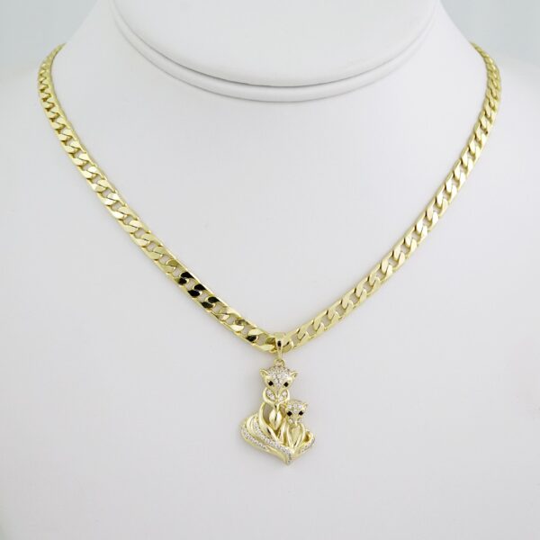 SET1555 Cadenas & Colgantes - Chain - Pendants -  14K Real Color - Zircon Stone - 5mmX45cm