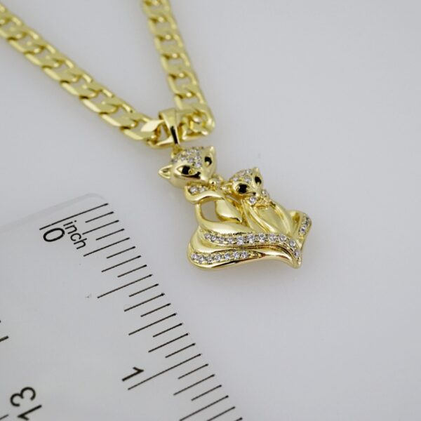 SET1555 Cadenas & Colgantes - Chain - Pendants -  14K Real Color - Zircon Stone - 5mmX45cm