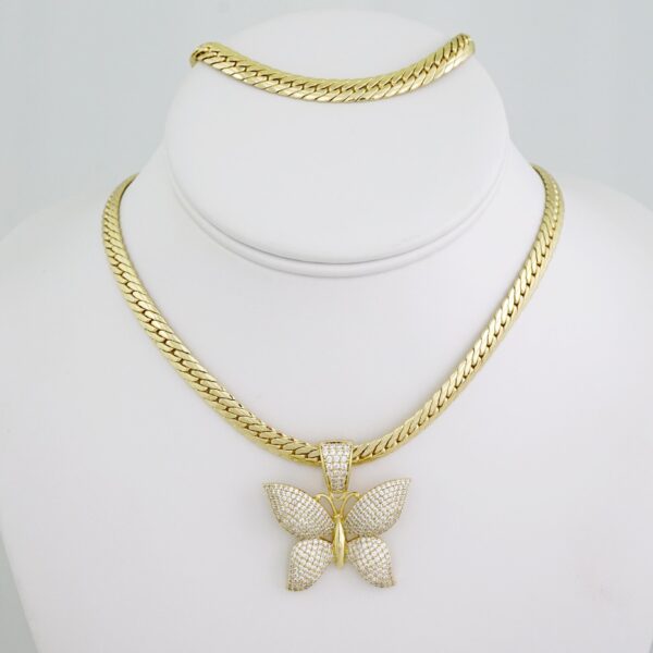 SET1556 Gargantilla & Pulsera - Choker - Bracelet - 14K Real Color - Zircon Stone