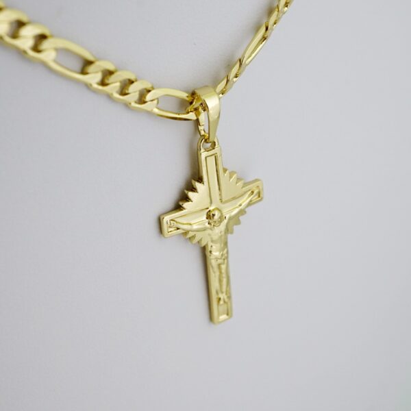 SET1558  Cadenas & Colgantes - Chain - Pendants - Plain - 14K Real Color - 3mmX50cm - Figaro