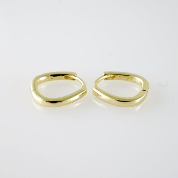 E2071 Earrings - Aretes - Plain - 14K Real Color
