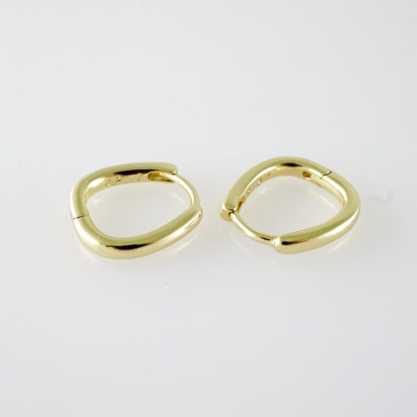 E2071 Earrings - Aretes - Plain - 14K Real Color