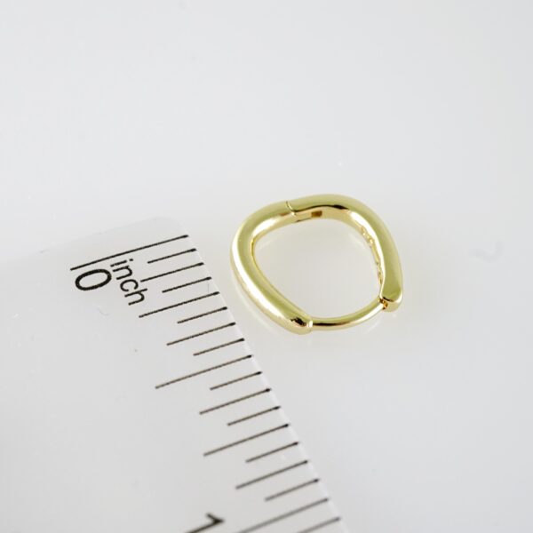 E2071 Earrings - Aretes - Plain - 14K Real Color