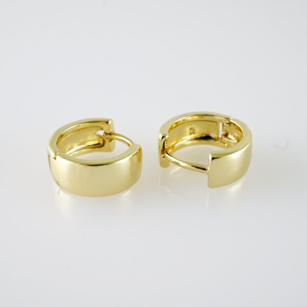 E2072 Earrings - Aretes - Plain - 14K Real Color
