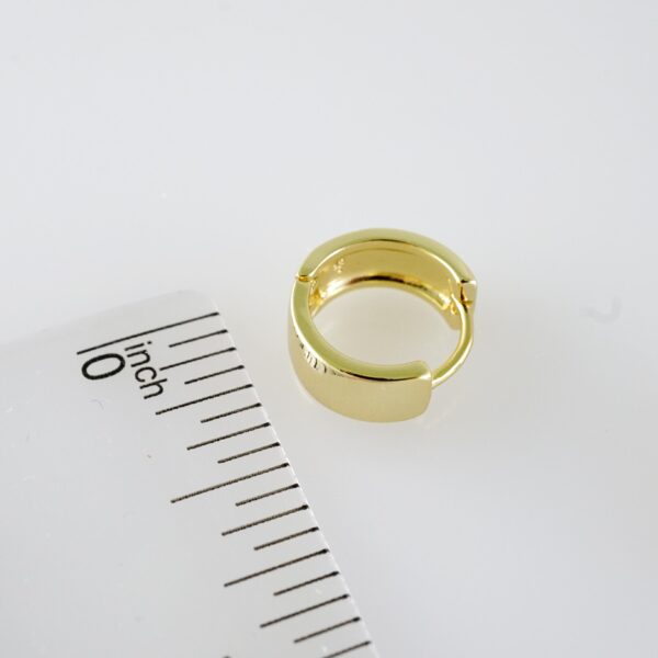 E2072 Earrings - Aretes - Plain - 14K Real Color