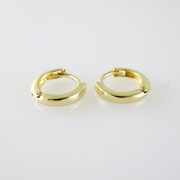 E2074 Earrings - Aretes - Plain - 14K Real Color