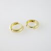 E2074 Earrings - Aretes - Plain - 14K Real Color - Image 2